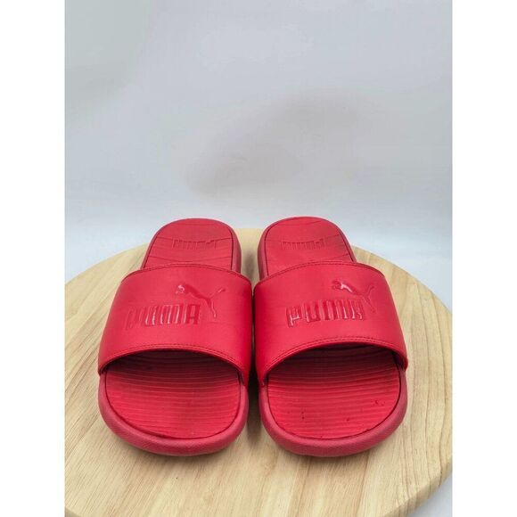 Puma Cool Cat Slides Flip Flop Sandals Red Mens Size 10 - Picture 1 of 8